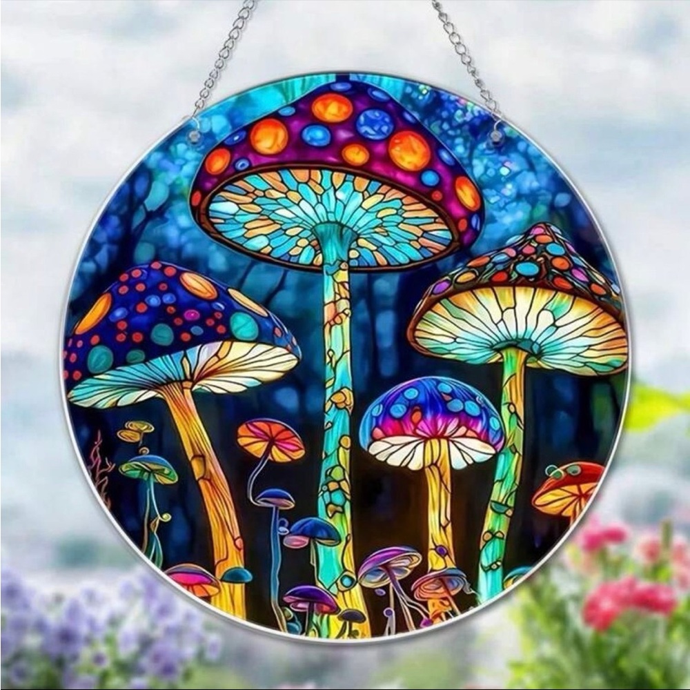 Multi Colored Mushroom Double
Sided Acrylic Sun Catcher